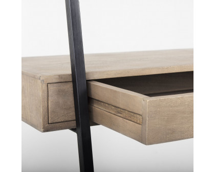 Mercana Cordell Desk with Black Metal - Brown