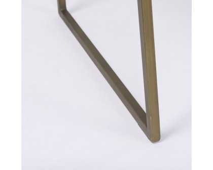 Mercana Cordell Desk with Gold Metal - Light Brown