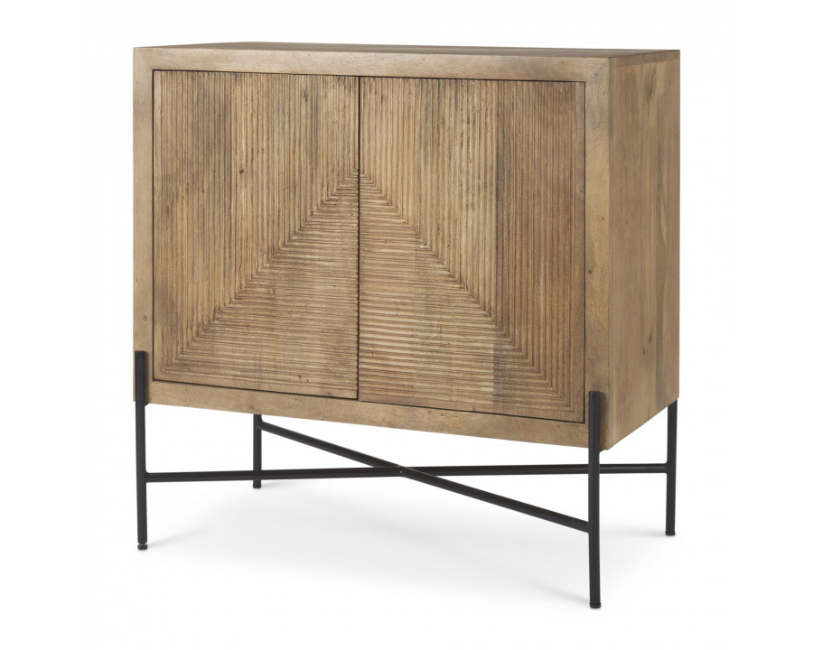 Mercana - Cairo 2 Door Wood and Metal Cabinet