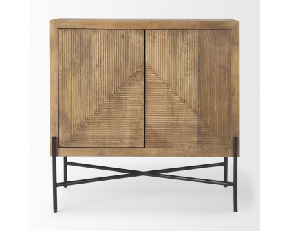 Mercana - Cairo 2 Door Wood and Metal Cabinet