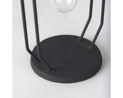 Mercana Aria Metal and Glass Holder Object - Black