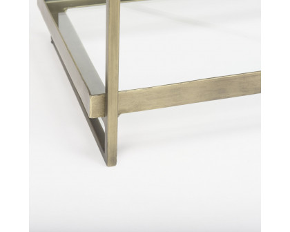 Mercana Trey Console Table with Glass - Gold