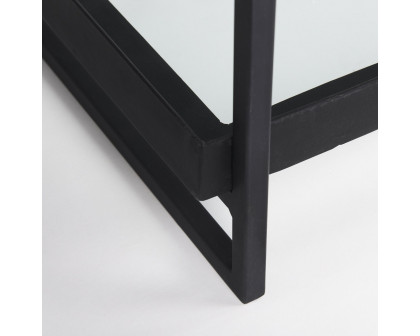 Mercana Trey Console Table with Glass - Black