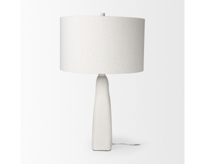 Mercana - Tao Cream Base with White Shade Table Lamp