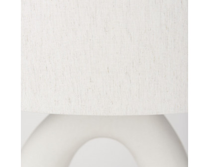 Mercana - Tao Cream Base with White Shade Table Lamp