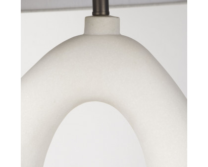 Mercana - Tao Cream Base with White Shade Table Lamp