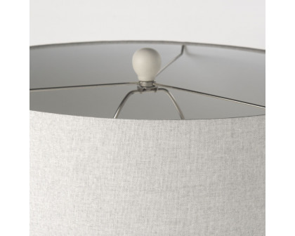 Mercana - Cato Cream Base with White Shade Table Lamp