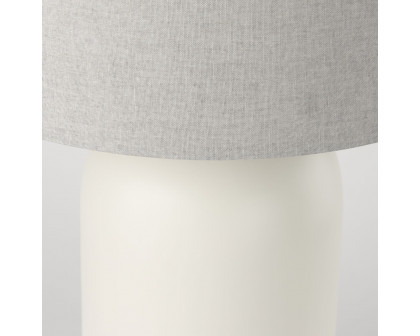 Mercana - Cato Cream Base with White Shade Table Lamp