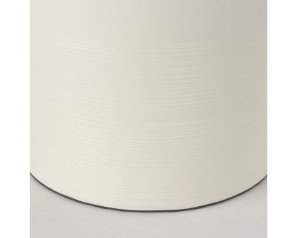 Mercana - Cato Cream Base with White Shade Table Lamp