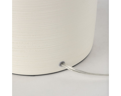 Mercana - Cato Cream Base with White Shade Table Lamp