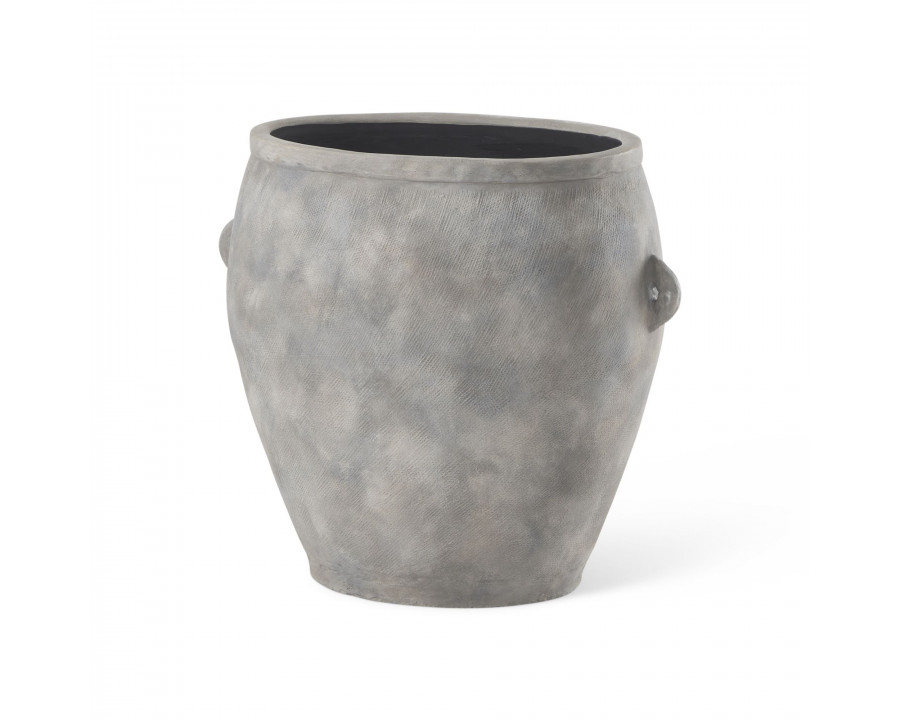 Mercana Zuma Ceramic Floor Vase - Light Gray