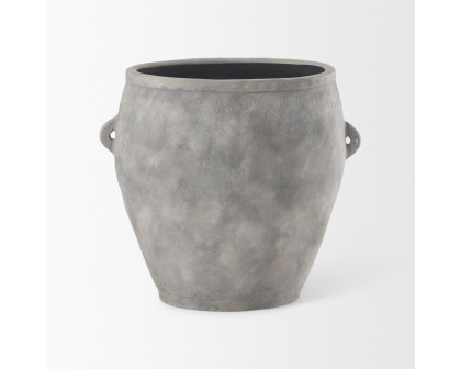 Mercana Zuma Ceramic Floor Vase - Light Gray