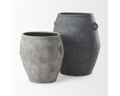 Mercana Zuma Ceramic Floor Vase - Dark Gray