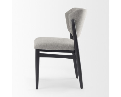 Mercana Cline Dining Chair with Black Wood - Gray