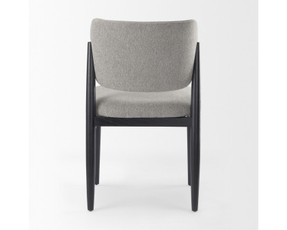 Mercana Cline Dining Chair with Black Wood - Gray