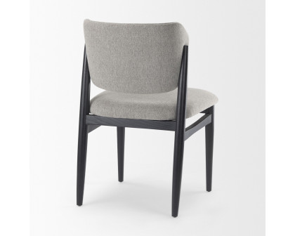 Mercana Cline Dining Chair with Black Wood - Gray