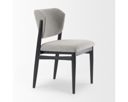 Mercana Cline Dining Chair with Black Wood - Gray