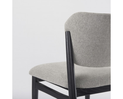 Mercana Cline Dining Chair with Black Wood - Gray