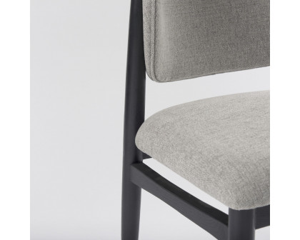 Mercana Cline Dining Chair with Black Wood - Gray