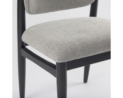 Mercana Cline Dining Chair with Black Wood - Gray