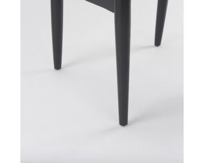 Mercana Cline Dining Chair with Black Wood - Gray