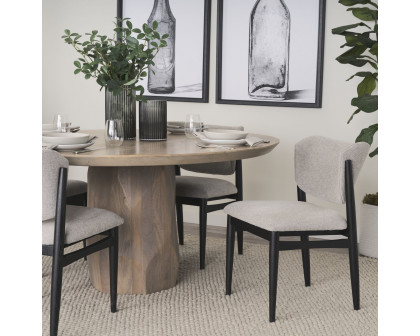 Mercana Cline Dining Chair with Black Wood - Gray