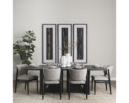 Mercana Cline Dining Chair with Black Wood - Gray