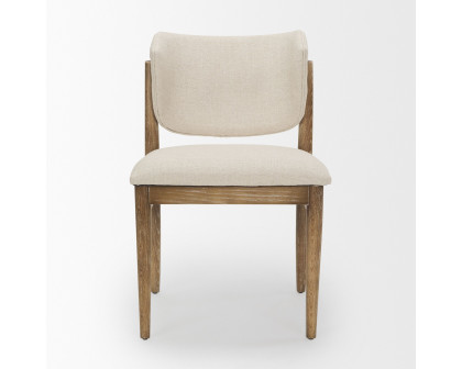 Mercana Cline Dining Chair - Cream/Light Brown