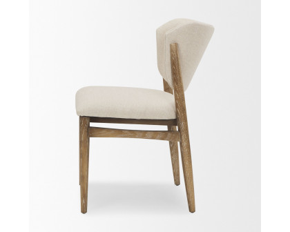 Mercana Cline Dining Chair - Cream/Light Brown