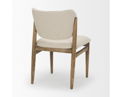 Mercana Cline Dining Chair - Cream/Light Brown