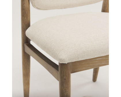 Mercana Cline Dining Chair - Cream/Light Brown