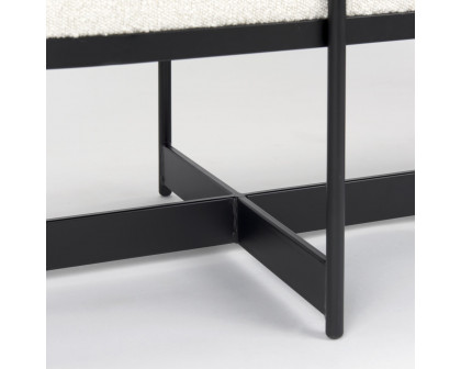 Mercana - Amelia Bench with Black Metal in Cream