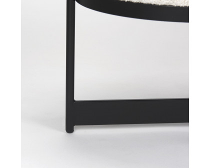 Mercana - Amelia Bench with Black Metal in Cream