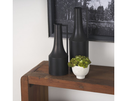 Mercana Aubrey Small Iron Flower Vase - Black