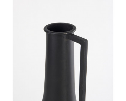 Mercana Aubrey Medium Iron Flower Jug Vase - Black