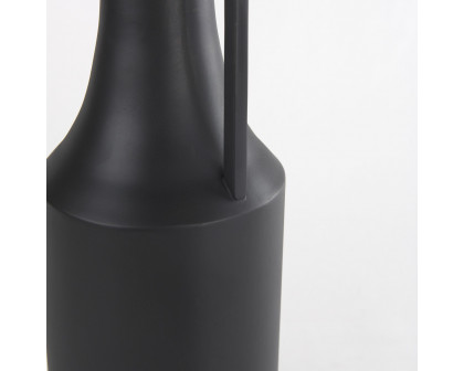 Mercana Aubrey Medium Iron Flower Jug Vase - Black