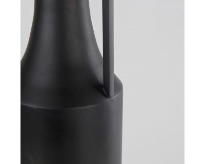 Mercana Aubrey Large Iron Flower Vase - Black