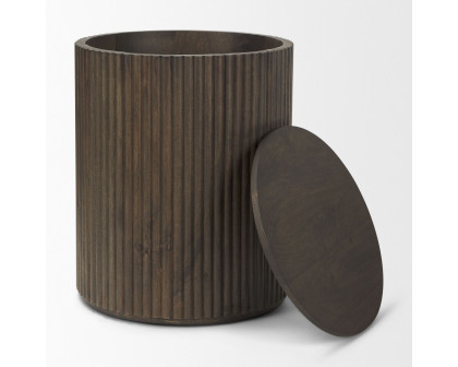 Mercana Terra Round End Table - Dark Brown