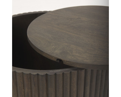 Mercana Terra Round End Table - Dark Brown