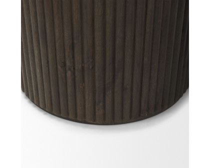 Mercana Terra Round End Table - Dark Brown