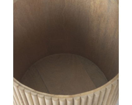 Mercana Terra Round End Table - Light Brown