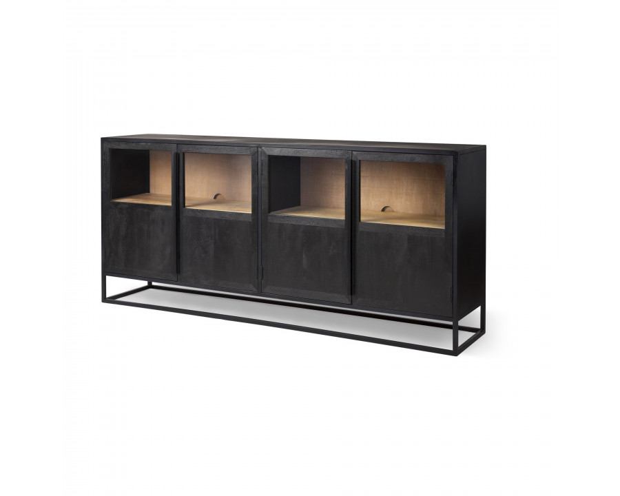 Mercana Sloan Sideboard - Black, Wood/Metal