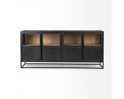 Mercana Sloan Sideboard - Black, Wood/Metal