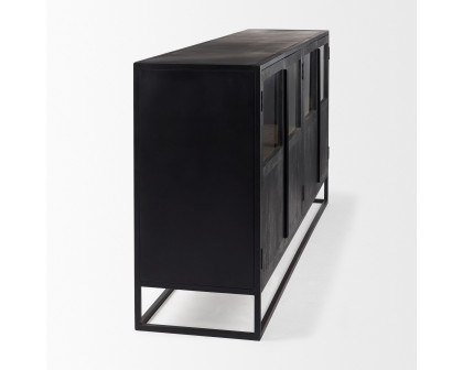 Mercana Sloan Sideboard - Black, Wood/Metal