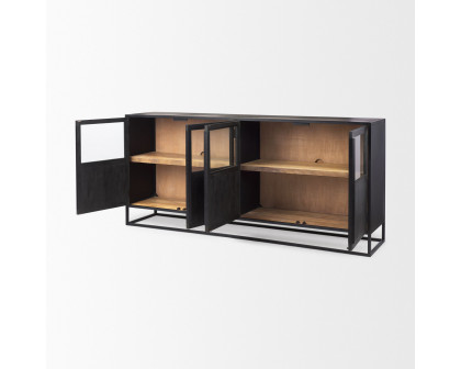 Mercana Sloan Sideboard - Black, Wood/Metal