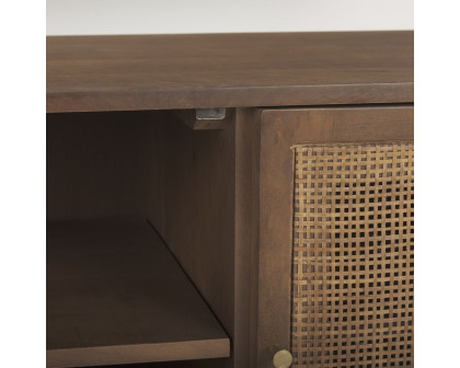 Mercana Grier Media Console with Cane - Brown