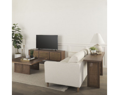 Mercana Grier Media Console with Cane - Brown