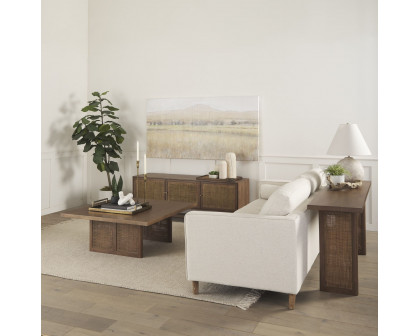 Mercana Grier Media Console with Cane - Brown