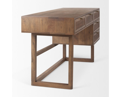 Mercana Grier Desk with Cane - Brown