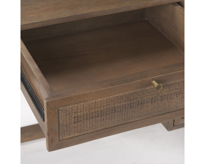 Mercana Grier Desk with Cane - Brown